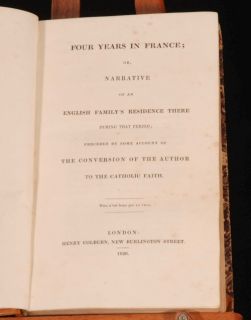 1826 Four Years in France Catholicism Henry Digby Beste