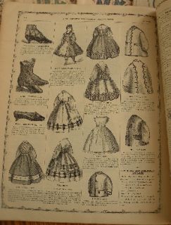 Lot of Fashion Magazines from 1866 and 1867 No Reserve