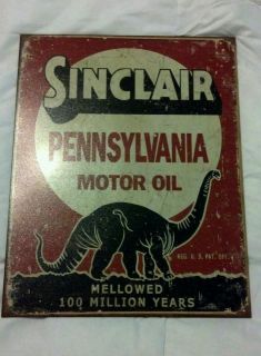 Sinclair Oil Pennsylvania Advertising Metal Sign