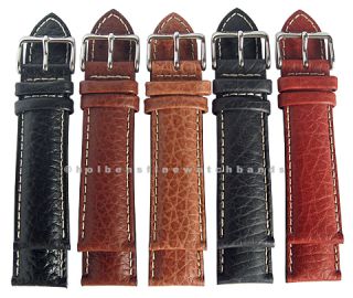 28mm deBeer Brown Chrono Sport Leather Mens Distressed Watch Band