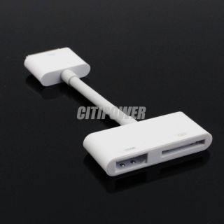 White New HDMI to HDTV Digital AV Adapter Cable for iPhone iPod Touch