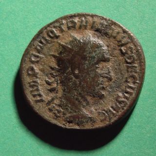 Tater Roman Imperial ae Dupondius Coin of Trajan Decius DACIA