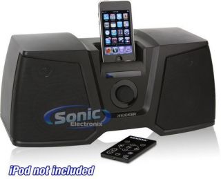 Kicker IK350 Digital iPod iPhone Docking System with A 4 5 Square