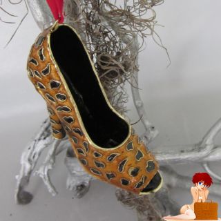 New Authentic Cloisonne Dillards High Heel Stiletto Shoe Animal Print