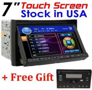 Double DIN Car Stereo DVD Player Free Detachable Panel RDS Radio