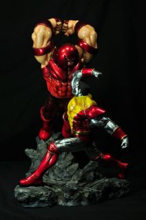 Colossus vs Juggernaut Dio 1 6 SCALE STATUE custom painted kit resin