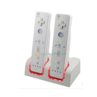  Controller Charger and 2 Battery Packs for Nintendo Wii White UK