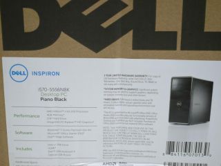 Dell Inspiron 570 i570 5556NBK Desktop Computer Piano Black