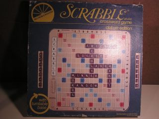 Vintage Scrabble Deluxe Edition Game Turntable