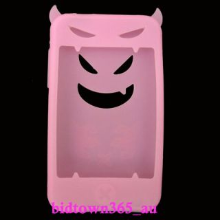 For iPod Touch 2 3 2G 3G Pink Demond Devil Soft Gel Silicone Case