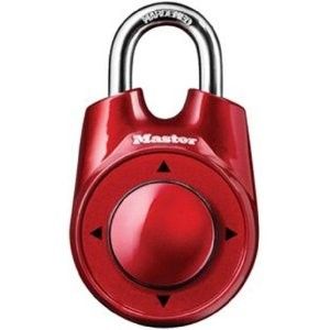 Master Lock Speed Dial Opens on Directional Movements Color Red
