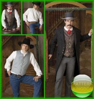 Wyatt Earp Doc Holliday Old West Costume Patterns 46 52