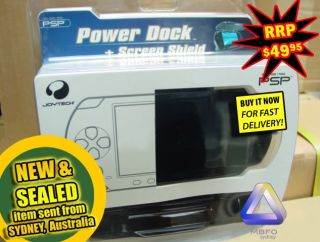 BRAND NEW Power Dock Screen Shield for Sony PSP charge protect games