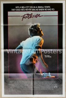 Footloose Original 1984 1 Sheet Movie Poster Kevin Bacon Teenage Dance