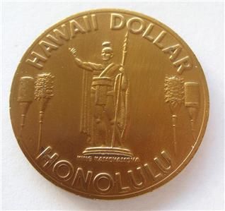 UNC 1973 Aloha Honolulu Diamondhead Hawaii Dollar Token Medal King
