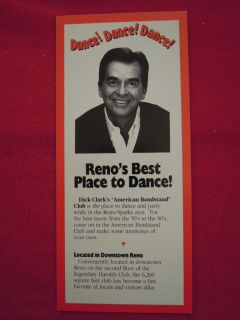 Dick Clark American Bandstand Renos Dance Place Vintage Flyer