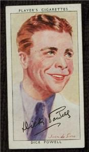 1930s John Player Son Cigarettes Film Stars Dick Powell