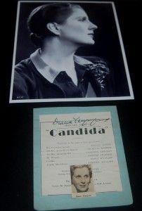 Great English Actress Diana Wynyard Signed Playbill Page and Great