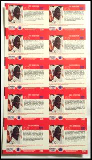 ERIC DICKERSON 1990 PROSET CARD NUMBER 338 SPECIAL RARE UNCUT SHEET OF