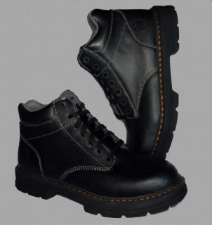 Doc Martens Black Tacoma Textured Leather Heavy Duty Ankle Work Boots