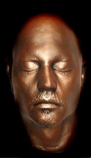 Johnny Depp Life Mask with Neck Ears Life Cast Light Weight Gold Color