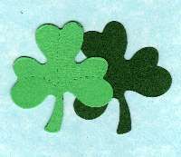 30 Shamrock SML Die Cuts Sizzix Assorted Colours Lucky