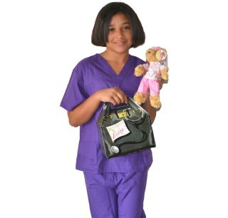 Kids Doctor Costume with Real Scrubs Scrubs Bear and Doctor Bag