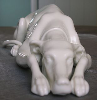 Porcelain Italian Greyhound Whippet Dog Figurine 263 CA 1930