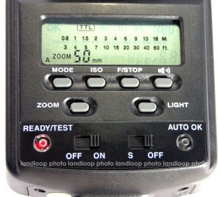 Auto Power Zoom LCD Digital Flash for Olympus Evolt E 600 E 620 E 1 E