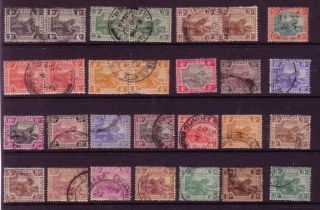 Malaya States Tigers Used Values to 20c Includes Three Water Marks U99