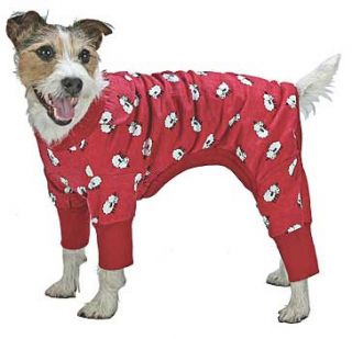 Red Pajamas Dog PJs Puppy Pet Clothes Sleep Pajama New