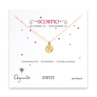 Dogeared Scorpio Zodiac Sign Necklace in Gold 16
