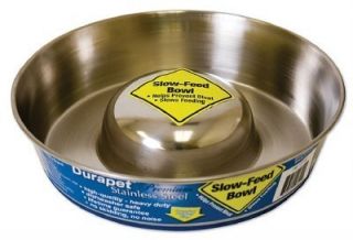 Durapet No Skid Slow Feed Dog Food Bowl Dish Small
