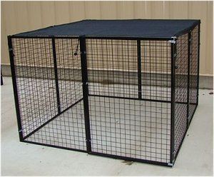 Dog Kennels Dog Fencing Pen Cage w Shade Cover 6X6X4H