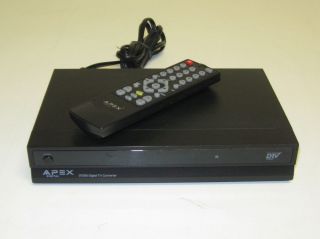Apex DT250 Digital Analog TV Tuner Converter Box with Remote Control