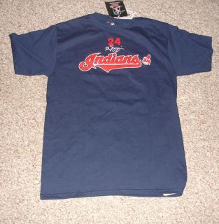 Grady Sizemore Cleveland Indians T Shirt Jersey Youth XL Majestic