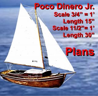 Vintage Scale Poco Dinero Sail Boat Notes F s Plans