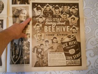 RARE 1936 Ad of Group 1 1934 1943 Bee Hive Beehive Hockey
