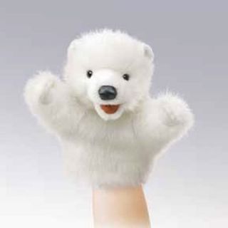 New Little Polar Bear Little Puppets Folkmanis 2934 W2