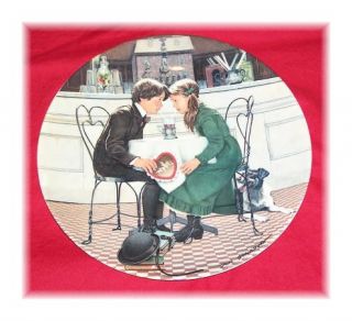 New 1981 Valentines Day Plate by Don Spaulding w Box COA