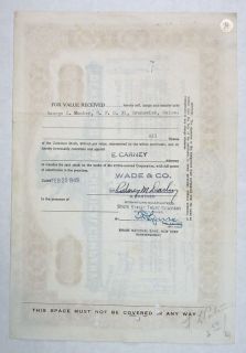1949 DEWEY AND ALMY CHEMICAL COMPANY STOCK CERTIFICATE