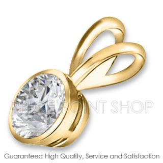 certified solitaire white diamond bezel pendant 1 888 816 9673
