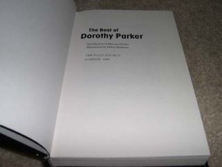 Folio Society The Best of Dorothy Parker 1st 1995 RARE