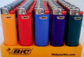10 Full Size BIC LIGHTERS LOT Butane Disposable Not Mini Bic Cigarette