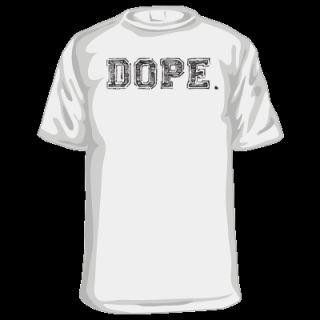 Dope T Shirt Hip Hop Vinyl Word Dunk 45 RARE Rap Cool