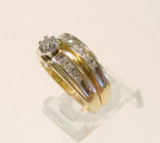 Mint 14k Gold 50cttw Diamond Keepsake Wedding Ring Set
