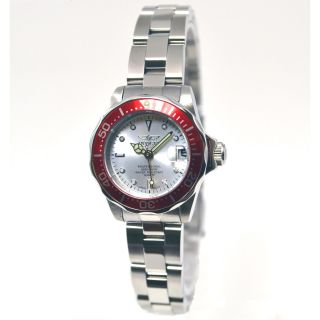  Womens Pro Diver Silver Sunray Dial Stainless Steel Dive Watch