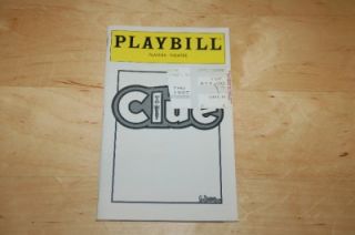 RARE Vintage Clue Players Theatre Broadway Playbill Ticket 1997