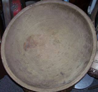  Very Large 1876 Wood Dough Bowl