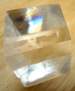  Iceland Spar Crystal Rainbows Cubic Cleavage Doubles Letters